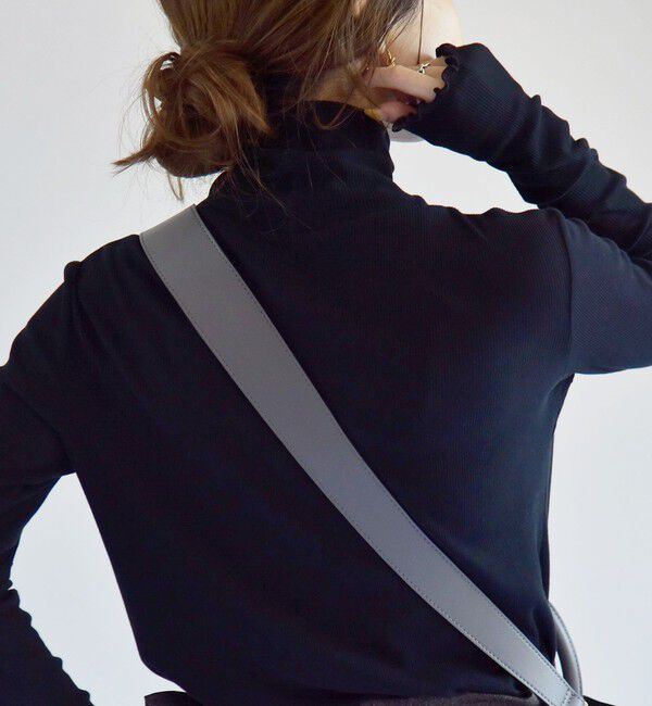 quaranciel「quaranciel:〈洗濯機可能〉 デリケート リブ シアー タートルネック」|Tシャツ・カットソー|