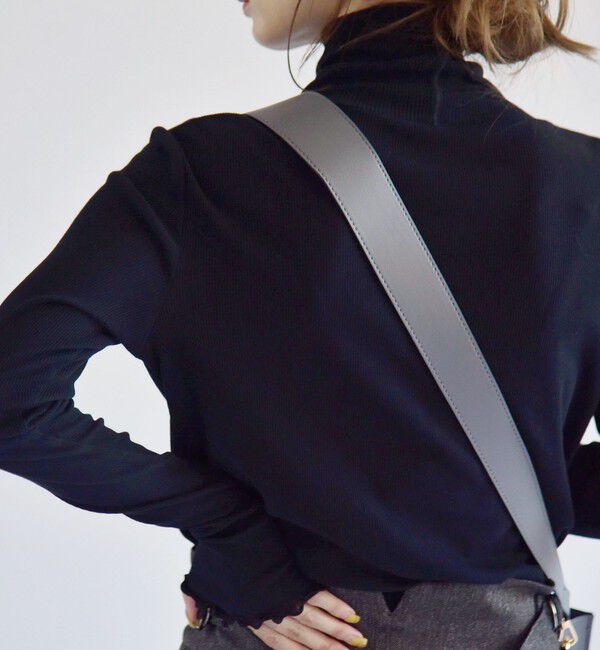 quaranciel「quaranciel:〈洗濯機可能〉 デリケート リブ シアー タートルネック」|Tシャツ・カットソー|