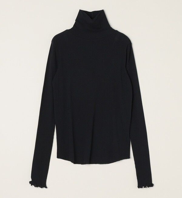 quaranciel「quaranciel:〈洗濯機可能〉 デリケート リブ シアー タートルネック」|Tシャツ・カットソー|