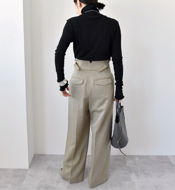 quaranciel「quaranciel:〈洗濯機可能〉 デリケート リブ シアー タートルネック」|Tシャツ・カットソー|