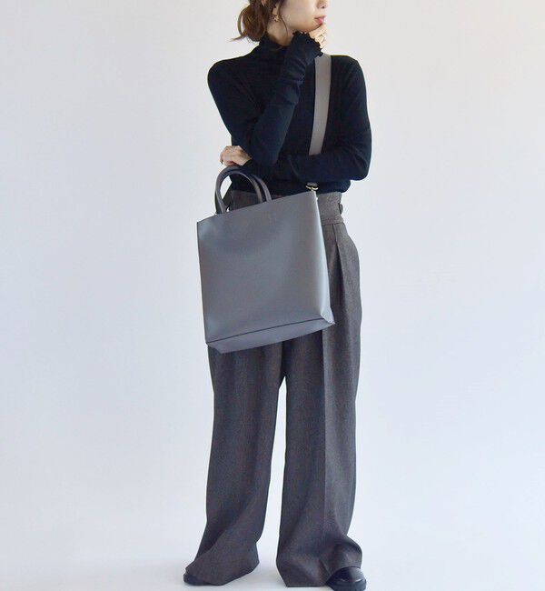 quaranciel「quaranciel:〈洗濯機可能〉 デリケート リブ シアー タートルネック」|Tシャツ・カットソー|