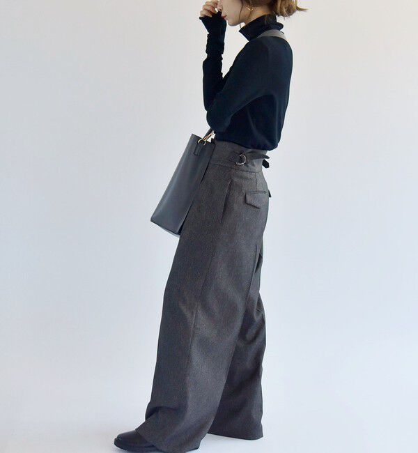 quaranciel「quaranciel:〈洗濯機可能〉 デリケート リブ シアー タートルネック」|Tシャツ・カットソー|