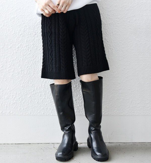 SHIPS any「【SHIPS any別注】eblouna: トラックソール ロング ブーツ」|ロングブーツ|