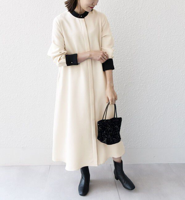 SHIPS any「《一部追加予約》SHIPS any:〈洗濯機可能〉ダブルクロス Aライン シャツワンピース」|ワンピース|