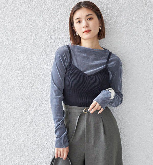 SHIPS for women「【SHIPS別注】ANNUAL:ニット ビスチェ ◇」|ニット・セーター|ネイビー