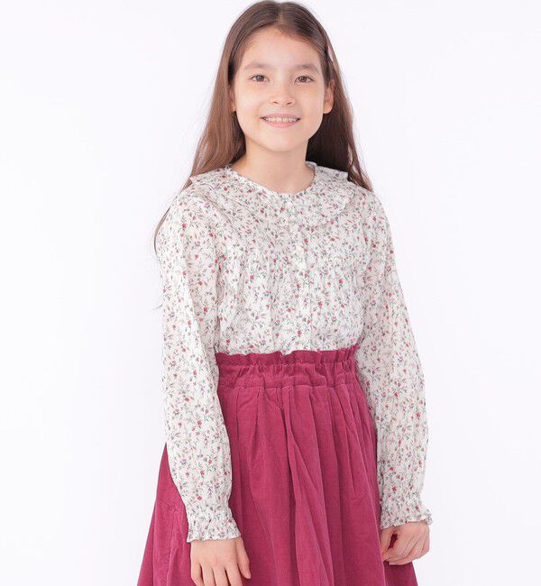 SHIPS KIDS「SHIPS KIDS:140～150cm / リバティ 長袖 ブラウス」|シャツ・ブラウス|ピンク系