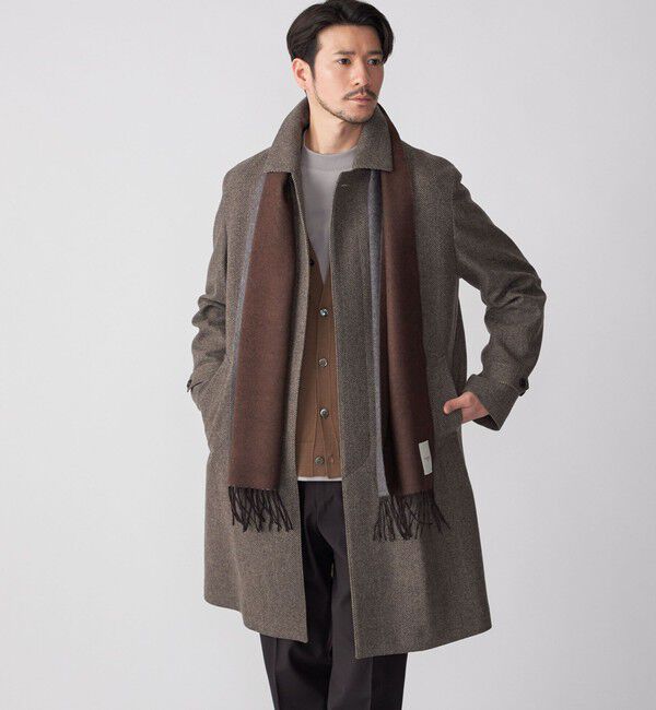 SHIPS「【SHIPS別注】PIACENZA: シルク カシミヤ リバーシブル マフラー」|マフラー|