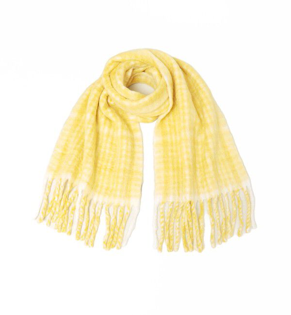 SHIPS any「PANKAJ:〈手洗い可能〉ウール ミックス チェック ボリューム ストール」|ストール|