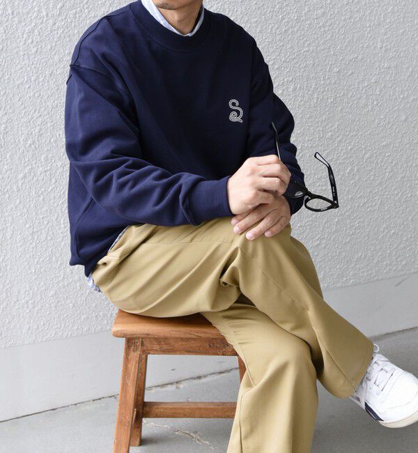 SHIPS any「【WEB限定】SHIPS any: アイビーライク ワンポイント 刺繍 ロゴ スウェット 24FW◇」|スウェット・ジャージ|