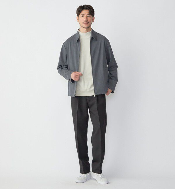 SHIPS「SHIPS: 〈セットアップ対応〉スーパー140 リラックス ジップアップ ブルゾン」|ブルゾン・スタジャン|