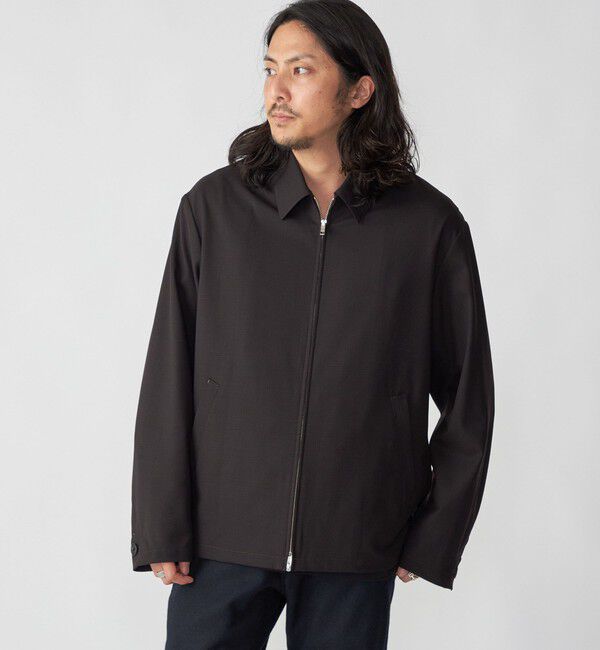 SHIPS「SHIPS: 〈セットアップ対応〉スーパー140 リラックス ジップアップ ブルゾン」|ブルゾン・スタジャン|