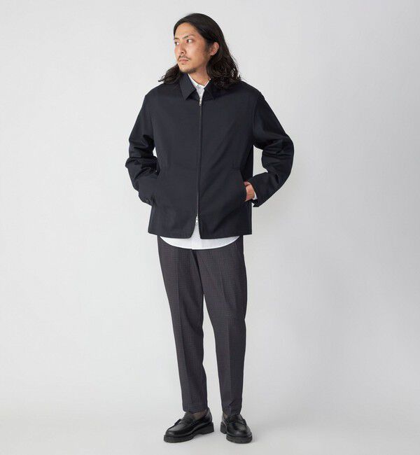 SHIPS「SHIPS: 〈セットアップ対応〉スーパー140 リラックス ジップアップ ブルゾン」|ブルゾン・スタジャン|