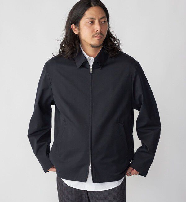 SHIPS「SHIPS: 〈セットアップ対応〉スーパー140 リラックス ジップアップ ブルゾン」|ブルゾン・スタジャン|