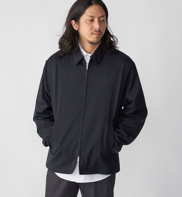 SHIPS「SHIPS: 〈セットアップ対応〉スーパー140 リラックス ジップアップ ブルゾン」|ブルゾン・スタジャン|