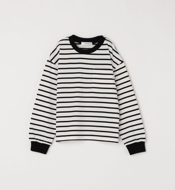 SHIPS any「SHIPS any: リンガーネック ボーダー 長袖 ポケット Tシャツ<KIDS>」|Tシャツ・カットソー|