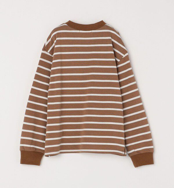 SHIPS any「SHIPS any: リンガーネック ボーダー 長袖 ポケット Tシャツ<KIDS>」|Tシャツ・カットソー|