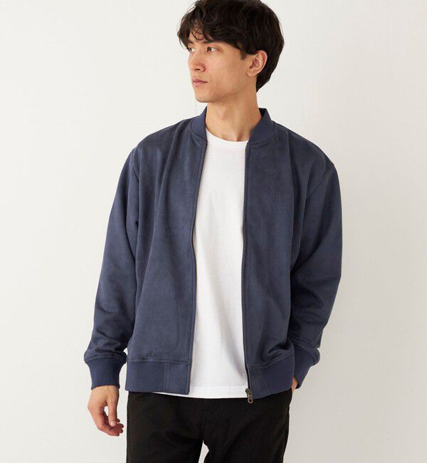 SHIPS Colors 「SHIPS Colors:〈手洗い可能〉フェイクスエード ボマー ジャケット」|ブルゾン・スタジャン|