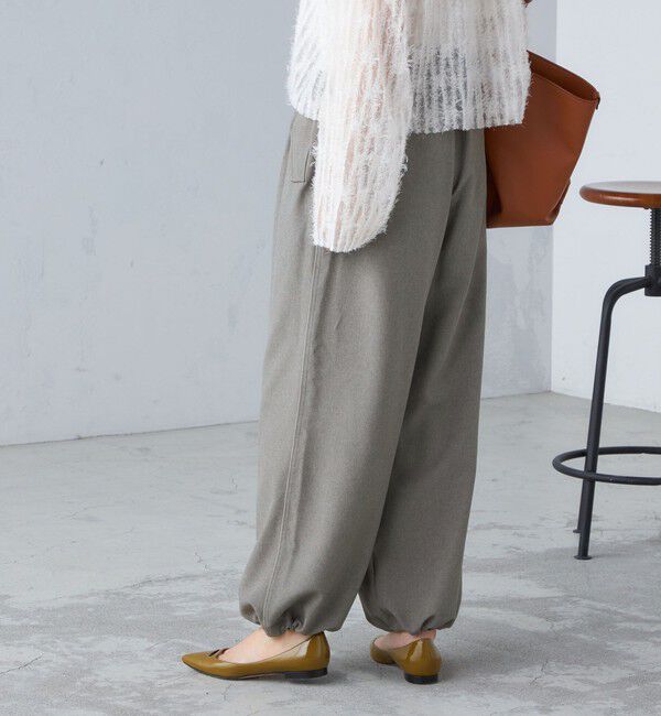 SHIPS for women「〈手洗い可能〉メランジ ツイル ギャザー カーゴパンツ ◇」|カーゴ|