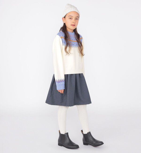 SHIPS KIDS「SHIPS KIDS:145～160cm / ＜手洗い可能＞ ノルディック レイヤード ワンピース」|ワンピース|