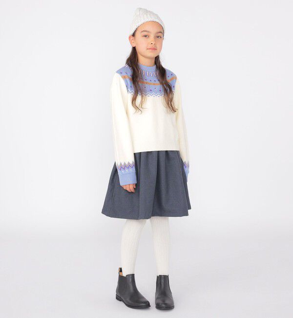 SHIPS KIDS「SHIPS KIDS:145～160cm / ＜手洗い可能＞ ノルディック レイヤード ワンピース」|ワンピース|