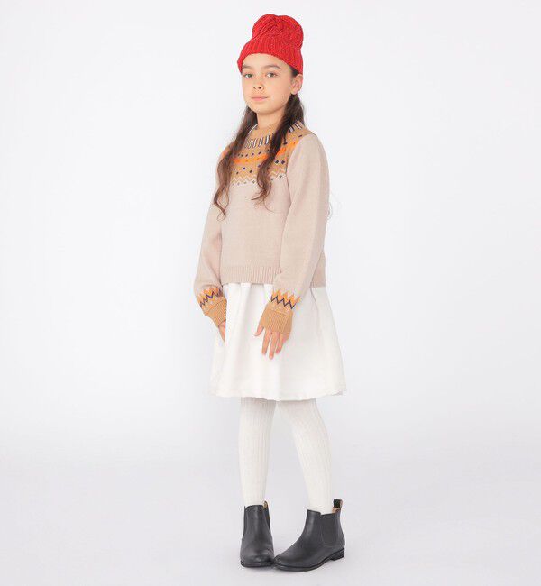 SHIPS KIDS「SHIPS KIDS:145～160cm / ＜手洗い可能＞ ノルディック レイヤード ワンピース」|ワンピース|