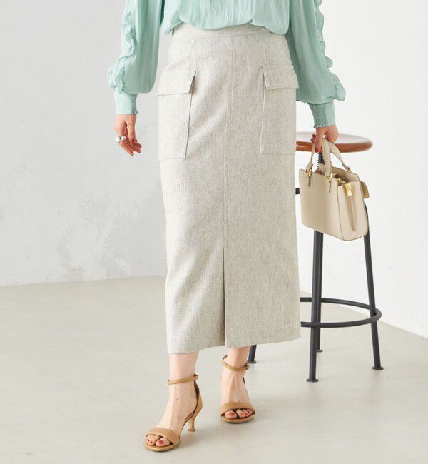 SHIPS for women「リサイクル ウール混 ポケット タイト スカート」|スカート|