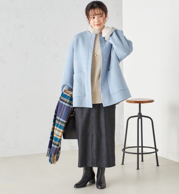 SHIPS for women「リサイクル ウール混 ポケット タイト スカート」|スカート|