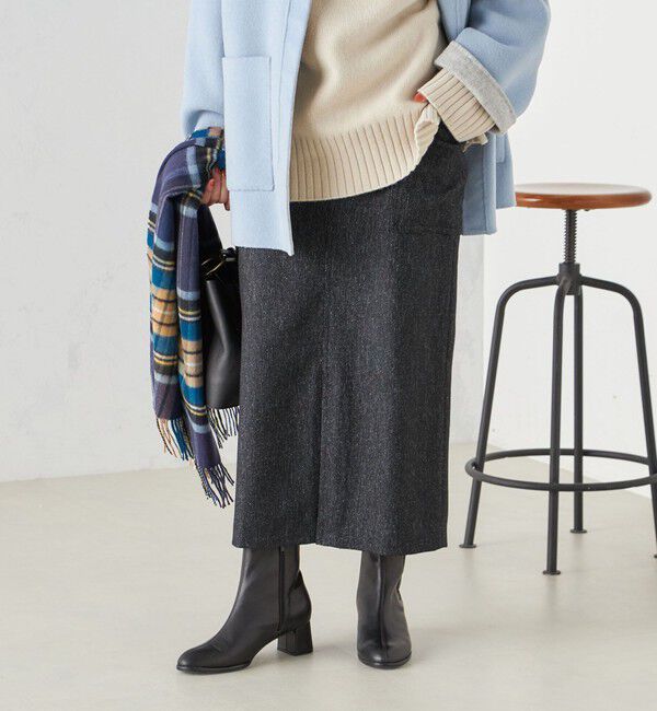 SHIPS for women「リサイクル ウール混 ポケット タイト スカート」|スカート|