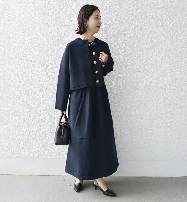 SHIPS for women「*〈着丈が選べる / 手洗い可能〉ペプラム ニット ワンピース 」|ワンピース|