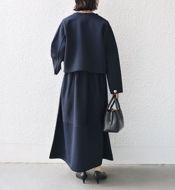 SHIPS for women「*〈着丈が選べる / 手洗い可能〉ペプラム ニット ワンピース 」|ワンピース|