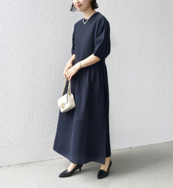 SHIPS for women「*〈着丈が選べる / 手洗い可能〉ペプラム ニット ワンピース 」|ワンピース|