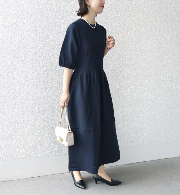 SHIPS for women「*〈着丈が選べる / 手洗い可能〉ペプラム ニット ワンピース 」|ワンピース|