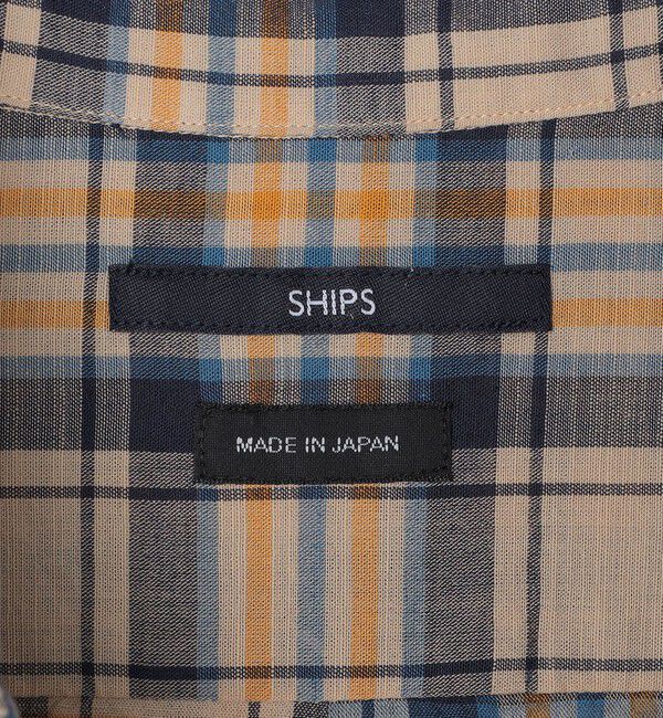 SHIPS「SHIPS: コットンリネン マドラスチェック ボタンダウン 長袖 シャツ」|シャツ・ブラウス|
