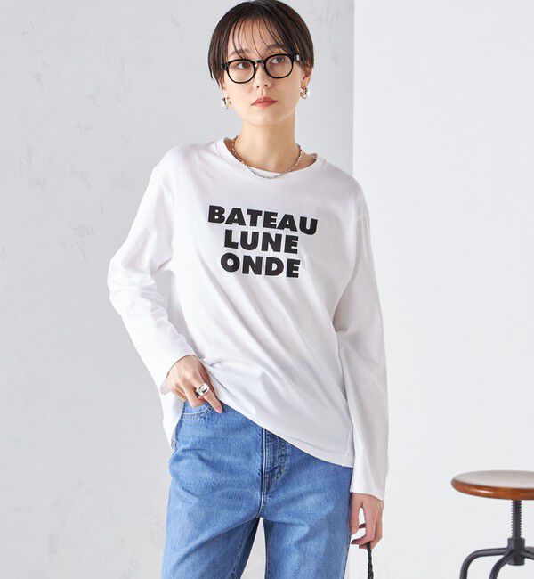 SHIPS for women「ローズ ペトール ロング スリーブ プリント TEE」|Tシャツ・カットソー|