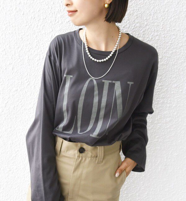 SHIPS for women「ローズ ペトール ロング スリーブ プリント TEE」|Tシャツ・カットソー|