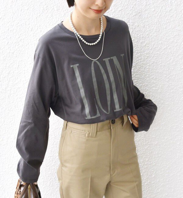 SHIPS for women「ローズ ペトール ロング スリーブ プリント TEE」|Tシャツ・カットソー|