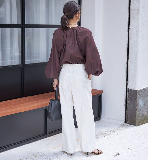 SHIPS for women「〈手洗い可能 〉ドライオックス フロント タック ストレート パンツ 25SS」|その他|