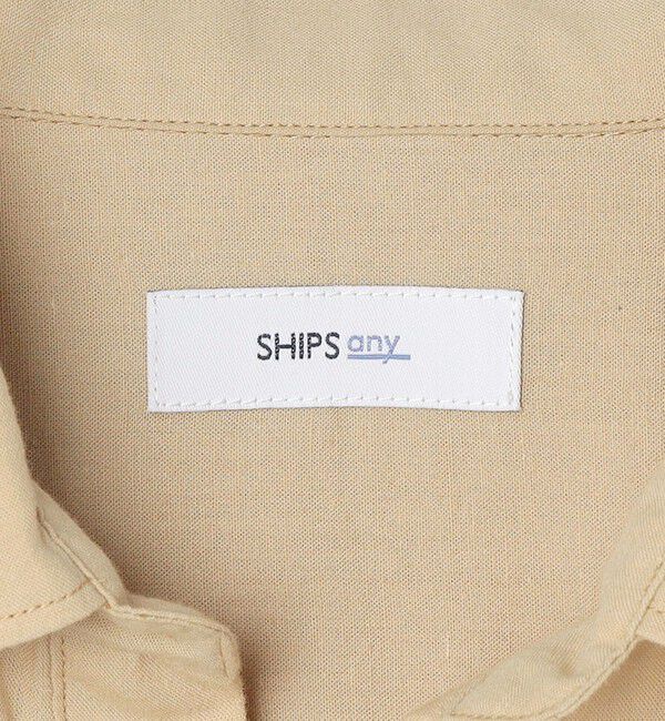 SHIPS any「SHIPS any: 〈洗濯機可能〉コットン  / リネン 7分袖 プルオーバーシャツ 24SS◇」|シャツ・ブラウス|