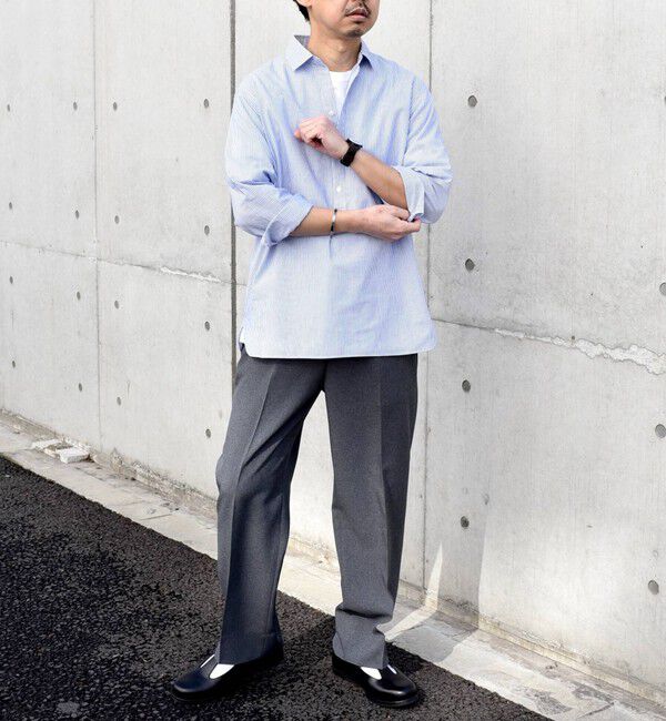 SHIPS any「SHIPS any: 〈洗濯機可能〉コットン  / リネン 7分袖 プルオーバーシャツ 24SS◇」|シャツ・ブラウス|