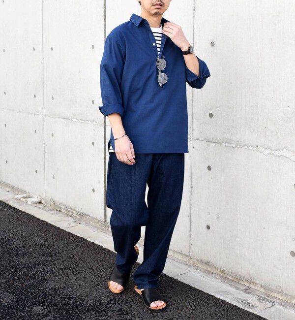 SHIPS any「SHIPS any: 〈洗濯機可能〉コットン  / リネン 7分袖 プルオーバーシャツ 24SS◇」|シャツ・ブラウス|