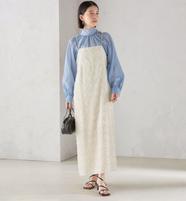 SHIPS for women「〈手洗い可能〉オーガンジー リボン ブラウス」|シャツ・ブラウス|