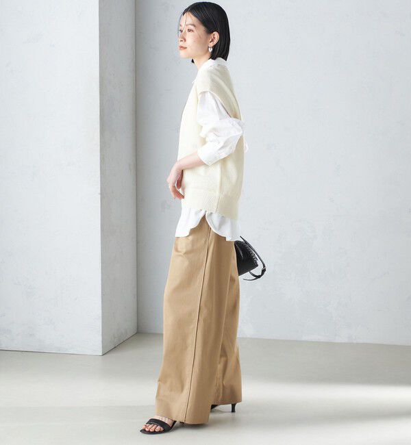 SHIPS for women「〈手洗い可能〉ラメ混 ペーパー 編地 コンビ プルオーバー ◇」|ニット・セーター|