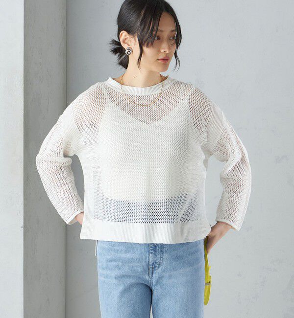 SHIPS for women「〈手洗い可能〉メッシュ ニット ◇」|ニット・セーター|