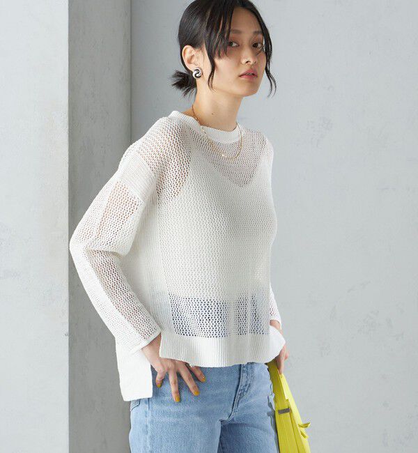 SHIPS for women「〈手洗い可能〉メッシュ ニット ◇」|ニット・セーター|