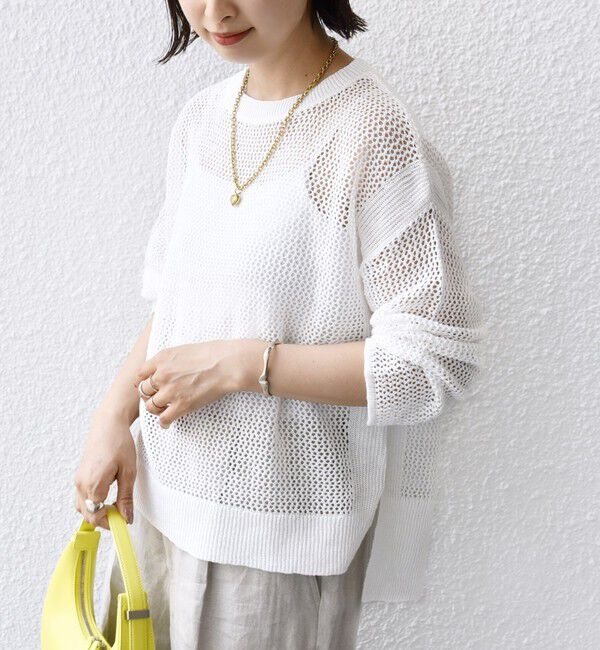 SHIPS for women「〈手洗い可能〉メッシュ ニット ◇」|ニット・セーター|