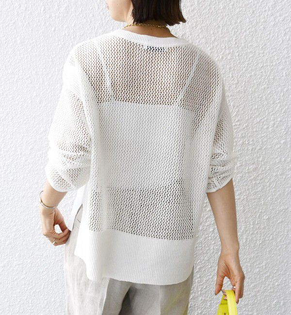 SHIPS for women「〈手洗い可能〉メッシュ ニット ◇」|ニット・セーター|