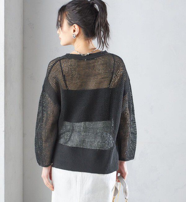 SHIPS for women「〈手洗い可能〉メッシュ ニット ◇」|ニット・セーター|