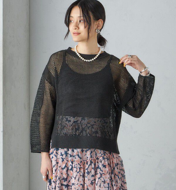 SHIPS for women「〈手洗い可能〉メッシュ ニット ◇」|ニット・セーター|