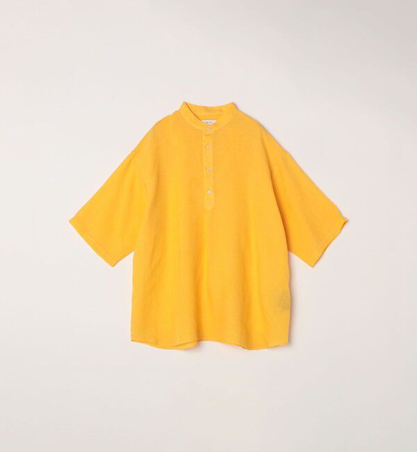 SHIPS any「SHIPS any: ピュアリネン バンド スキッパー ハーフスリーブ プルオーバー シャツ 25SS◇」|シャツ・ブラウス|