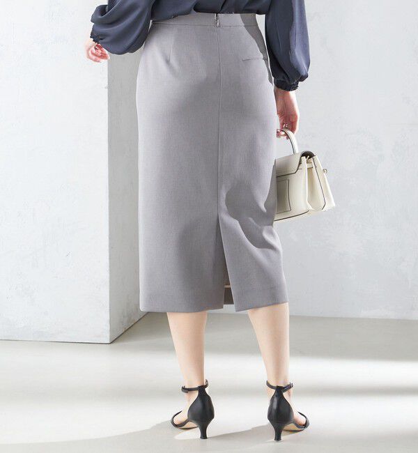 SHIPS for women「〈手洗い可能／撥水加工／接触冷感〉フロント ステッチ タイト スカート（セットアップ対応）」|スカート|